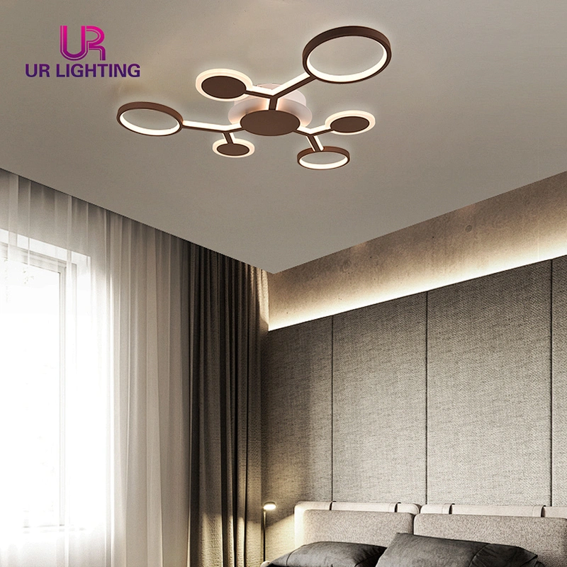 Simply modern style chandelier iron acrylic home living room led ceiling lamp