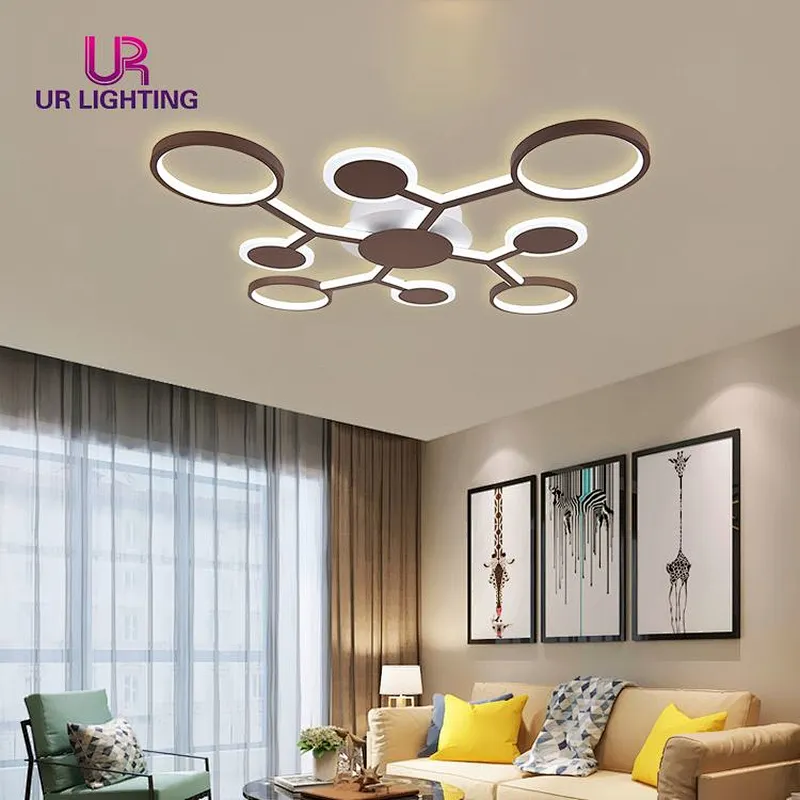 Hot Sale New Design Living Room Dining Room Modern Iron Acrylic Led Ceiling Lamp