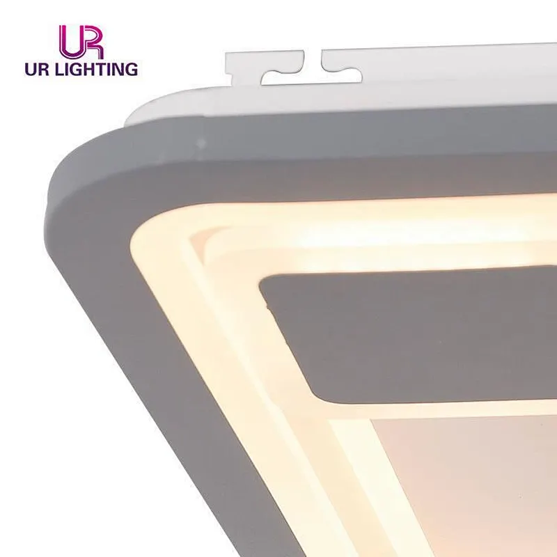 Modern Simple Artistic Tricolor Square Shaped Acrylic Led Ceiling Light