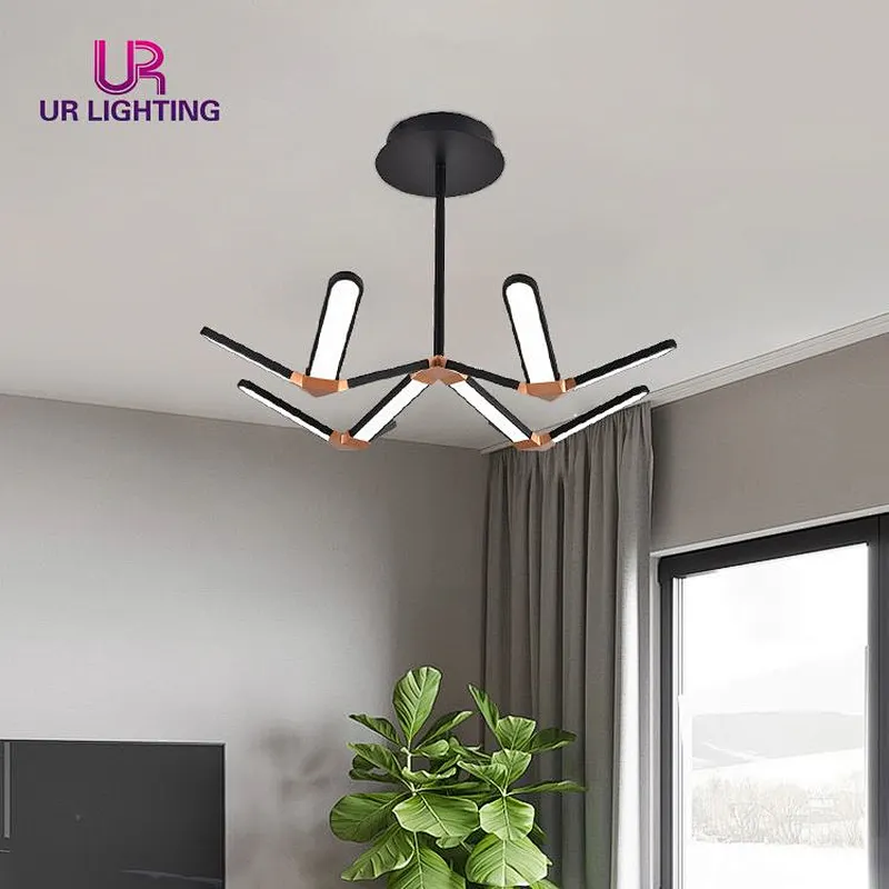 Top Quality Wrought Iron Creative Hanging Modern Simple Home Led Chandelier Pendant Light