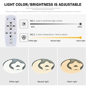 New design white Rotational moulding 2.4G dimmable led ceiling lamp for bedroom living room