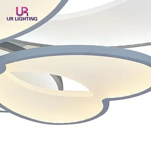 Factory Direct Sale Acrylic Led Chandelier Mounted Fixture For Living Room Flower Ceiling Lamp