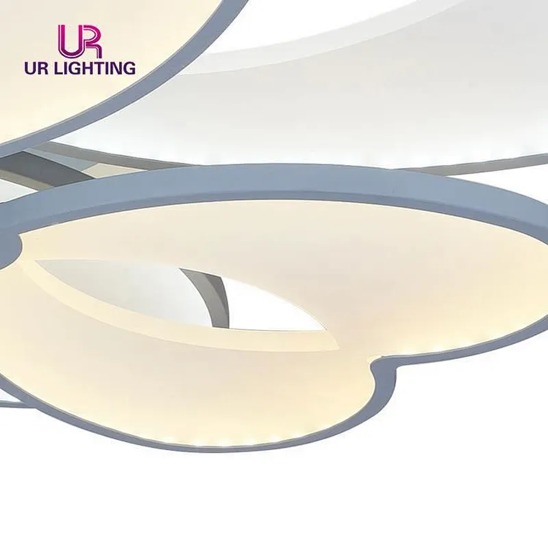 Factory Direct Sale Acrylic Led Chandelier Mounted Fixture For Living Room Flower Ceiling Lamp