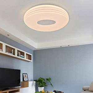 Wholesale price plastic iron modern 2.4G dimmable bedroom decorative round led ceiling light