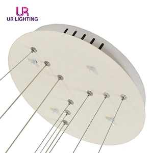 China Manufactured Ring Homes Hotel Room White Modern Design LED Chandelier