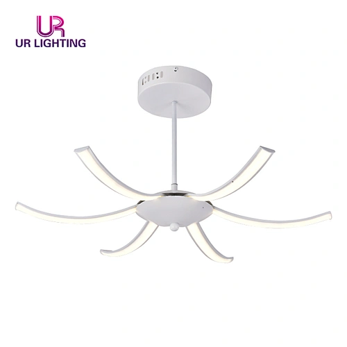 New Design Hanging Luxury Aluminum Acrylic White Concise Led Chandelier