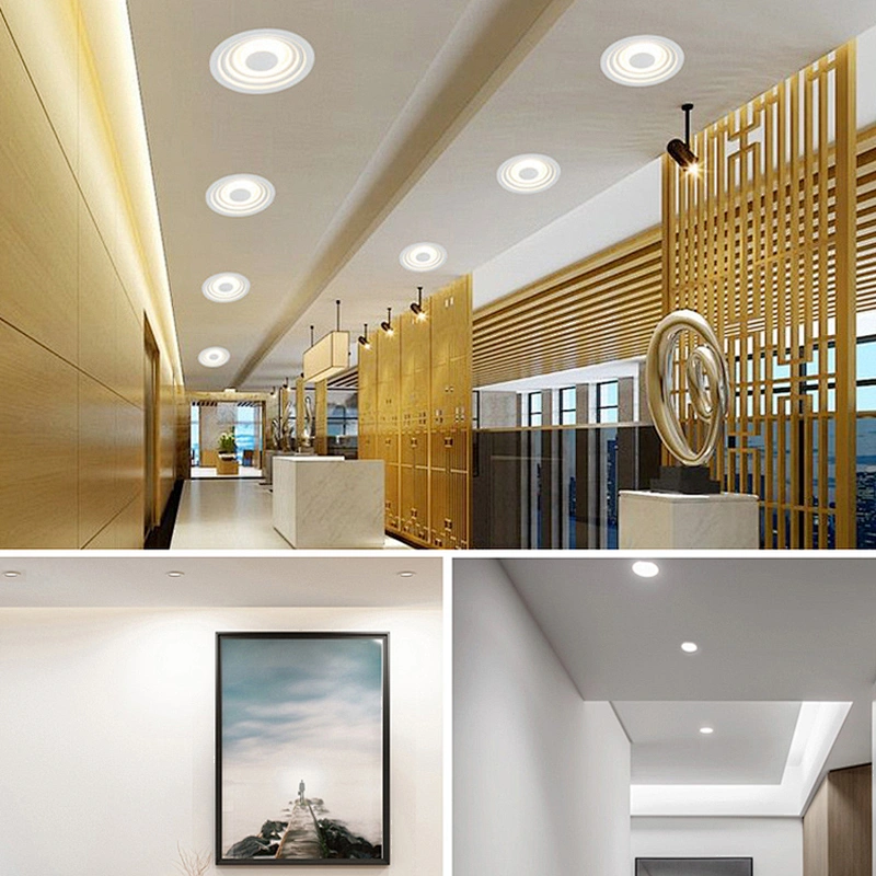 Factory price Dual double color 18+8w ceiling embedded round led panel light