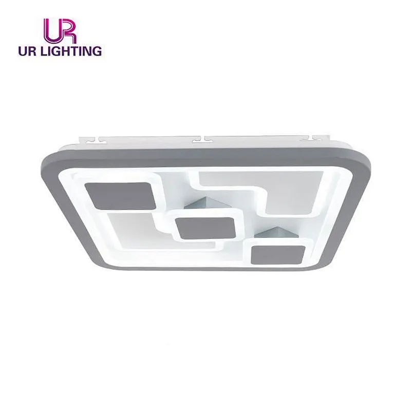 Modern Simple Artistic Tricolor Square Shaped Acrylic Led Ceiling Light