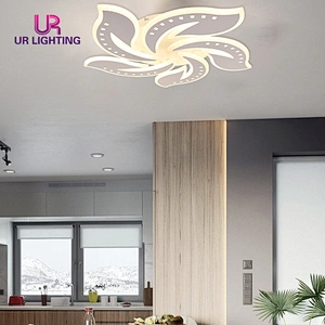 Art Easy Flower Shape Acrylic Bedroom Fashion Modern Led Ceiling Light
