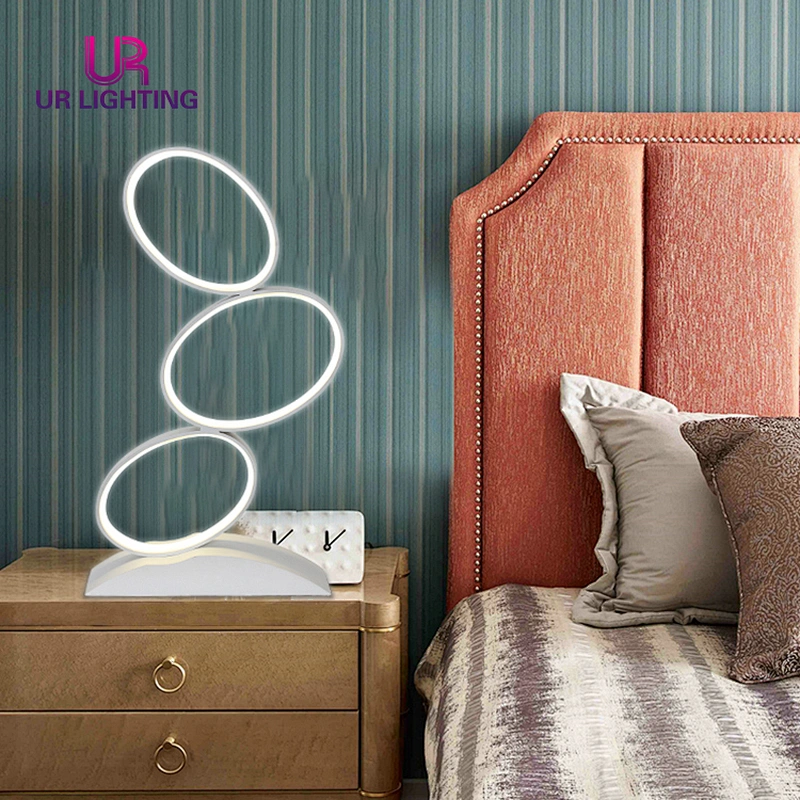 China modern design bedroom table light contracted fashion white led desk lamp