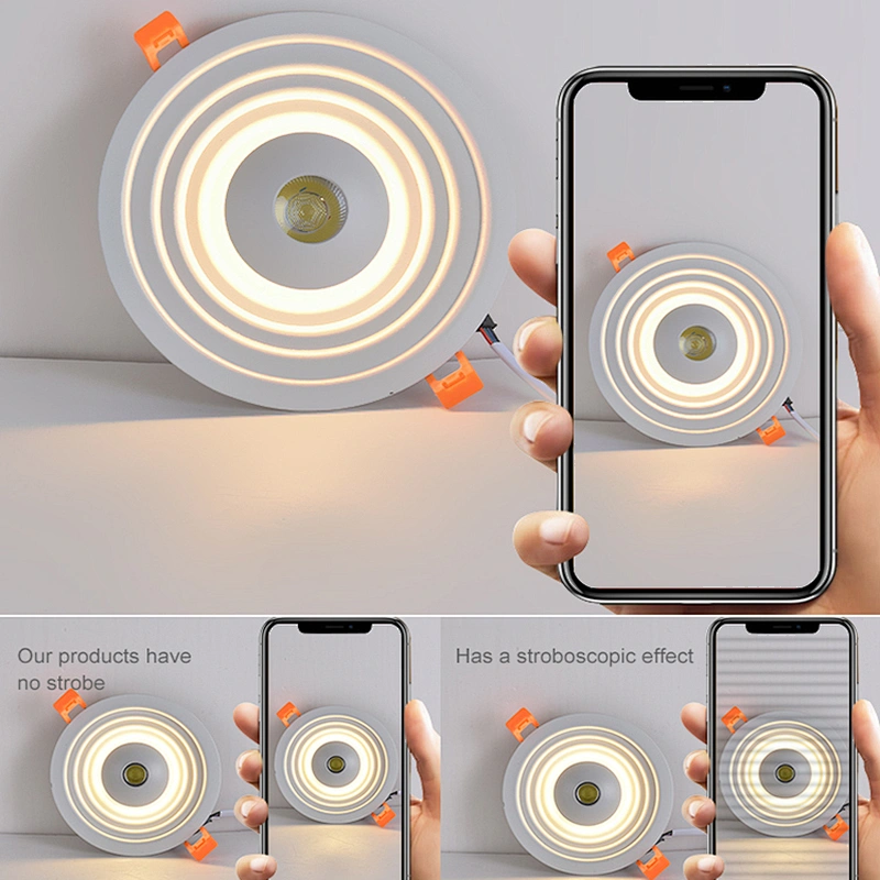 Factory price Dual double color 18+8w ceiling embedded round led panel light