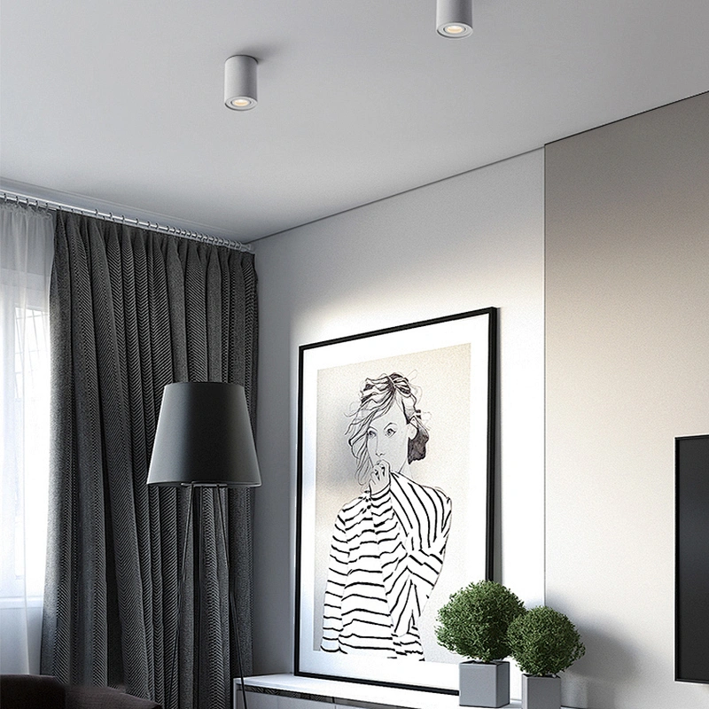 Simple Design surface mounted cylindrical aluminum 7W GU10 LED downlights