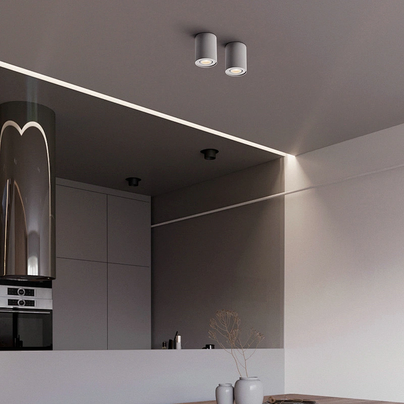 Simple Design surface mounted cylindrical aluminum 7W GU10 LED downlights