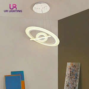 China Manufactured Ring Homes Hotel Room White Modern Design LED Chandelier