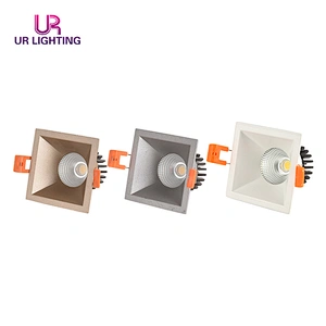Interior design aluminum living room hotel COB 7w square ceiling LED spotlights lamp
