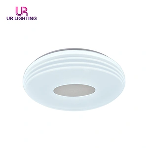 Wholesale price plastic iron modern 2.4G dimmable bedroom decorative round led ceiling light