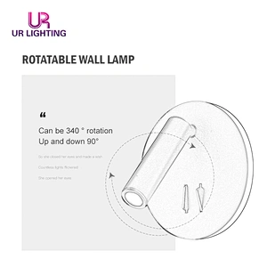 Hot Selling Black White Home Decorative 7W Round Spotlight LED Wall Light