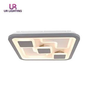Modern Simple Artistic Tricolor Square Shaped Acrylic Led Ceiling Light