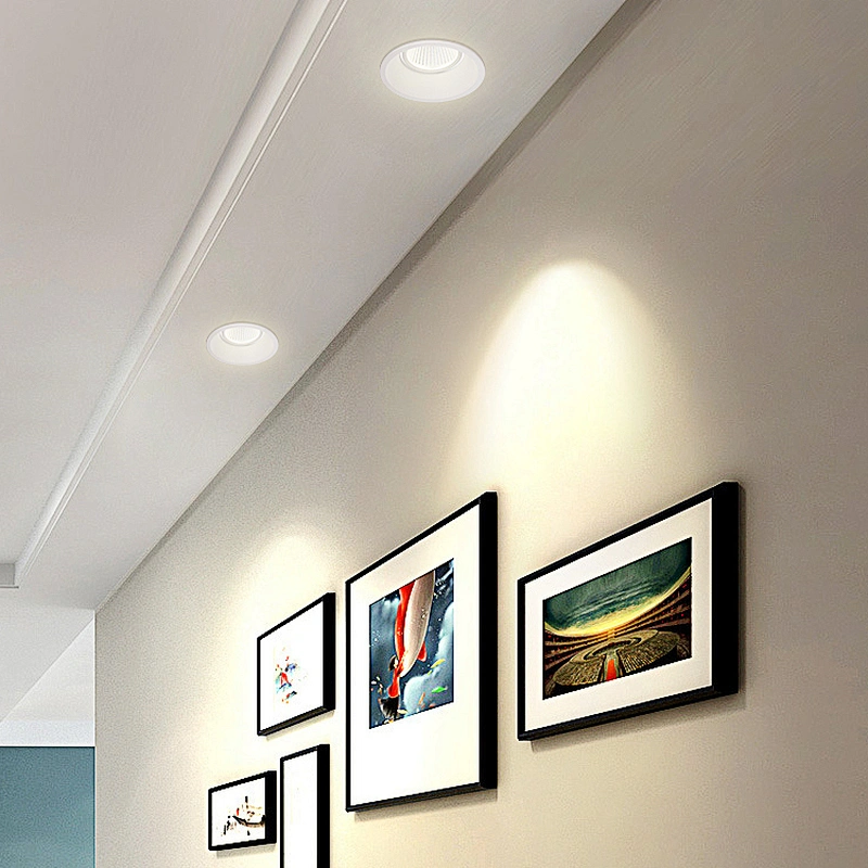 Ultra bright commercial adjustable 7W home decorative recessed mount LED ceiling spotlight