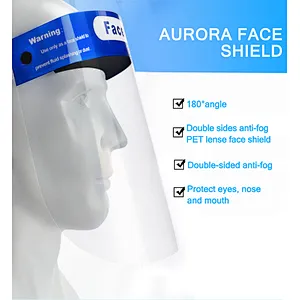 Aurora Anti-fog PET Lense Medical Protective Face Shields Double Protection
