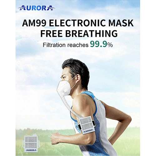 Aurora Ce Certification Electric Smart Face Mask Reusable Face Masks 5 Layers Protection PM2.5