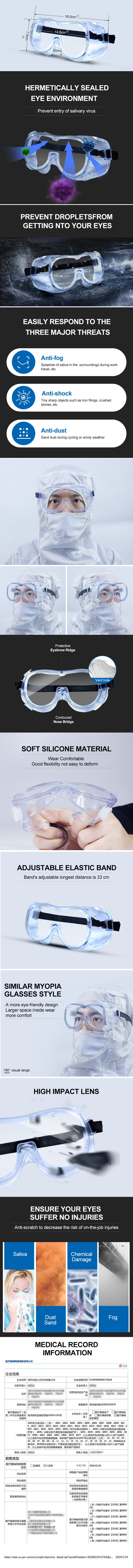 Eye Surgery Protective Goggles supplier
