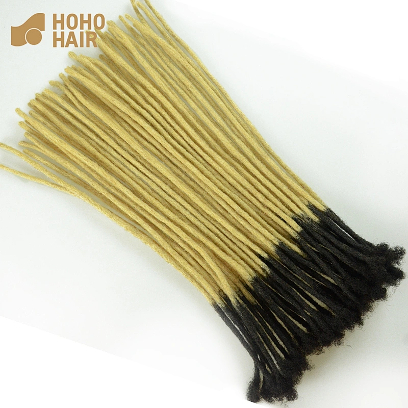 [HOHO DREADS] ombre 16 inch afro kinky human hair dreadlocks extensions