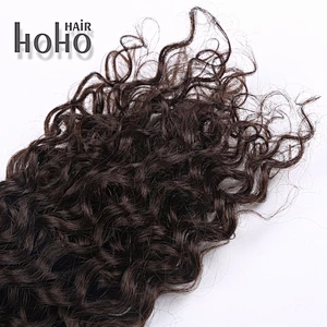 Natural hair brown 22 inch i tip hair extensions kinky curly