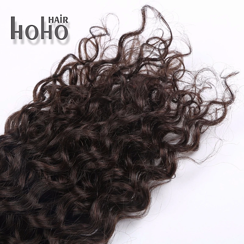Natural hair brown 22 inch i tip hair extensions kinky curly