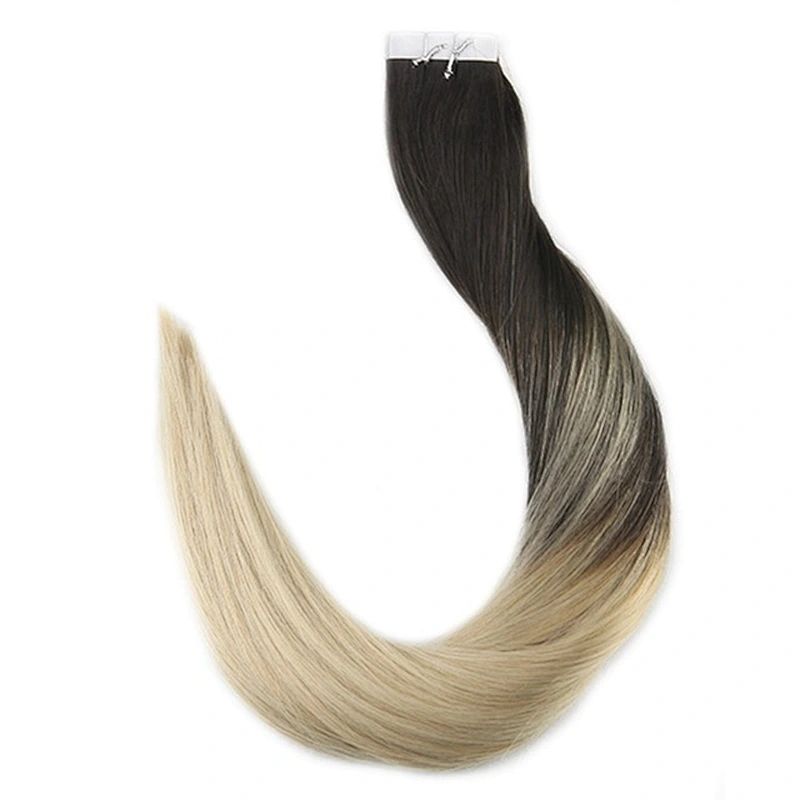 Wholesale new product remy double drawn Balayage tape in hair extensions