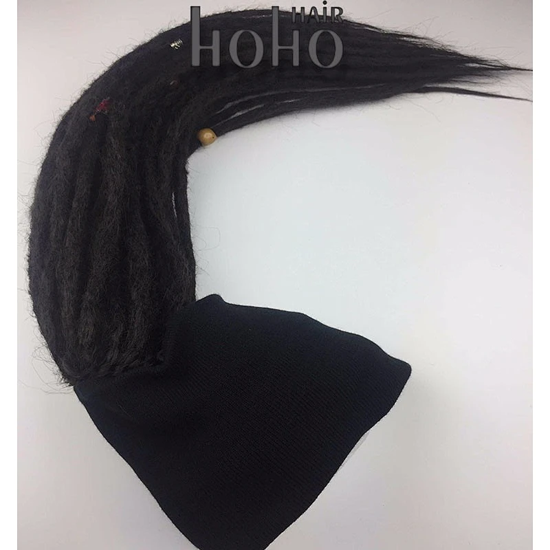 easy to attach synthetic hair crochet dreadlocks wig for women