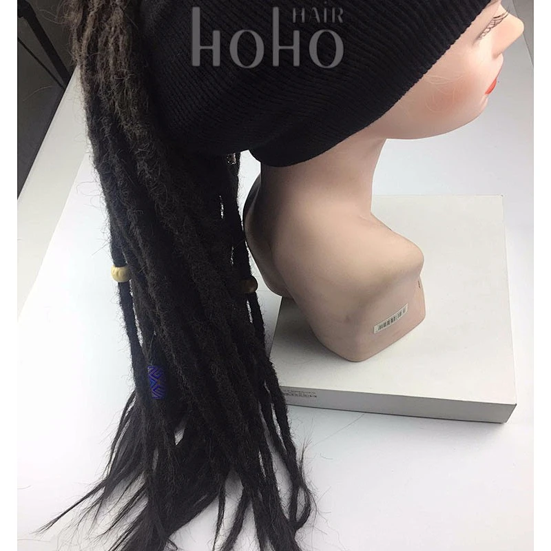 easy to attach synthetic hair crochet dreadlocks wig for women