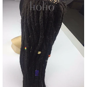 easy to attach synthetic hair crochet dreadlocks wig for women