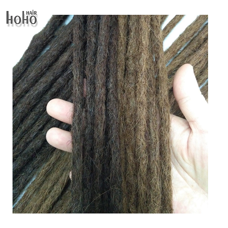 [Straight hair dreads] Wholesale 18inch best quality handmade real permanent human rasta hair braiding crochet dreads extensions