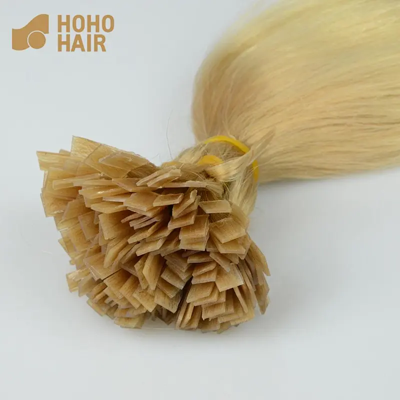 wholesale Top quality 18 inch blonde virgin human hair brazilian flat tip