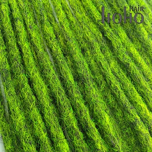 Alibaba express green 18 inch crochet dreadlocks wig lace front wig