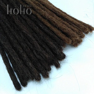 [Straight hair dreads] Wholesale 18inch best quality handmade real permanent human rasta hair braiding crochet dreads extensions
