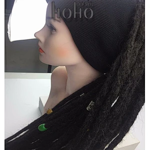 easy to attach synthetic hair crochet dreadlocks wig for women