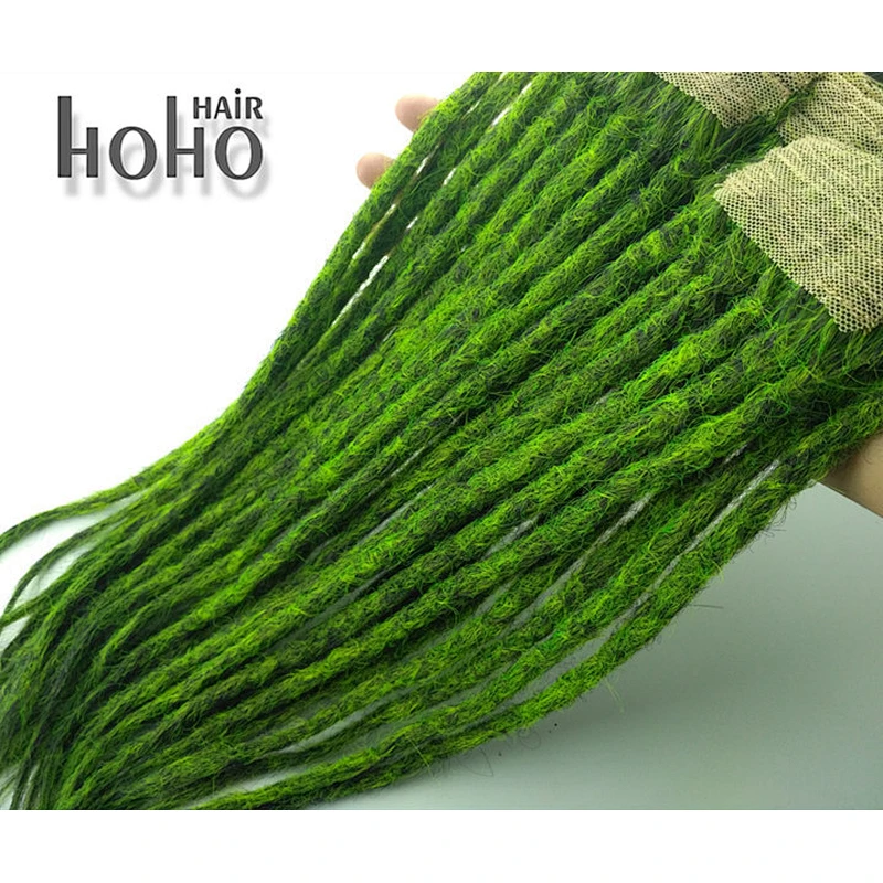 Alibaba express green 18 inch crochet dreadlocks wig lace front wig
