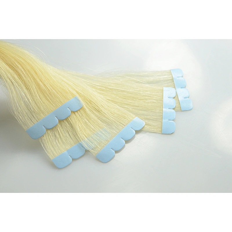 Wholesale hot sale 100% raw indian unprocessed virgin hair. soft tangle free wave tape in human hair extensions