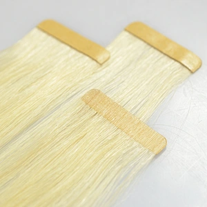 Free sample natrual tangle free 100% cambodian remy hair. cuticle aligned double drawn normal tape in human hair extensions