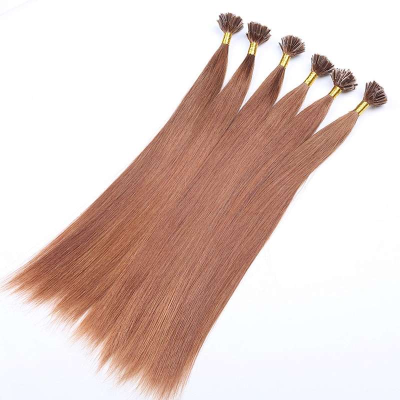Free sample wholesale natrual no shedding 100% raw indian human. super double drawn U tip human virgin hair extensions