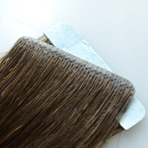 Wholesale high quality super double drawn, tangle free natrual silky cuticle aligned virgin tape in human hair extensions
