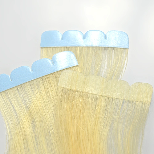 Wholesale hot sale 100% raw indian unprocessed virgin hair. soft tangle free wave tape in human hair extensions