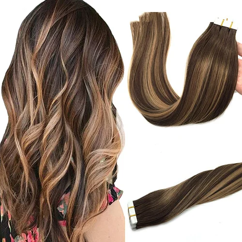 Wholesale high quality real soft unprocessed hair,  cuticle aligned injection tape vigin hair extensions human
