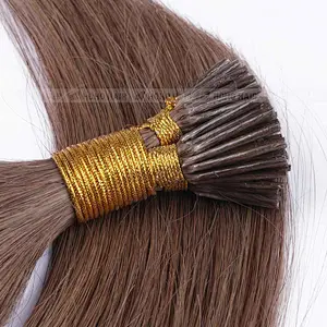 Most popular products natrual tangle free. super double drawn unprocessed stick tip human virgin hair extensions