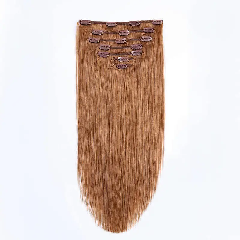 High quality raw indian hair european hair extensions clip in