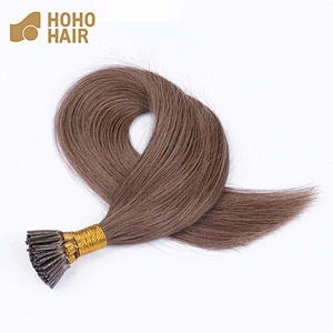 Most popular products natrual tangle free. super double drawn unprocessed stick tip human virgin hair extensions