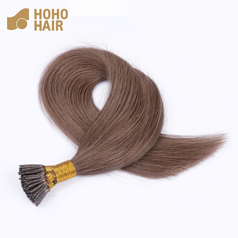 Most popular products natrual tangle free. super double drawn unprocessed stick tip human virgin hair extensions