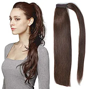 Wholesale natural virgin curlys pony tail, wrap around 100% human hair drawstring afro ponytail extensions clip for black women